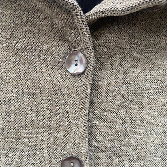 Vintage White Stag Button Up Patchwork Jacket. Brocade, opalescent buttons Med - Picture 4 of 9